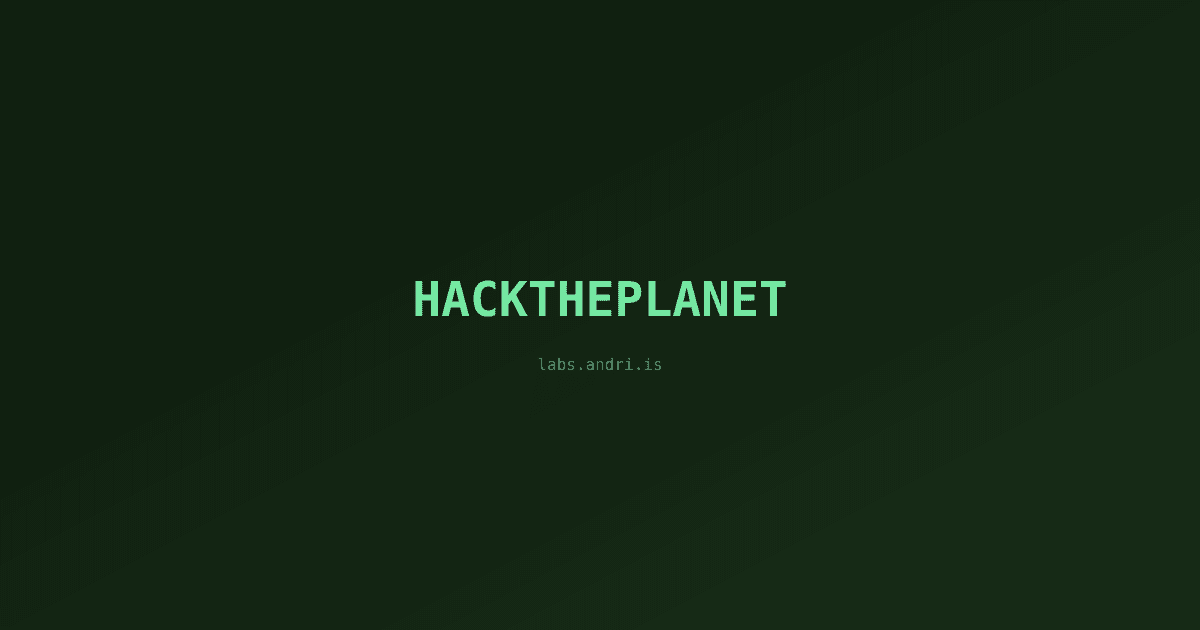 Screenshot of hacktheplanet