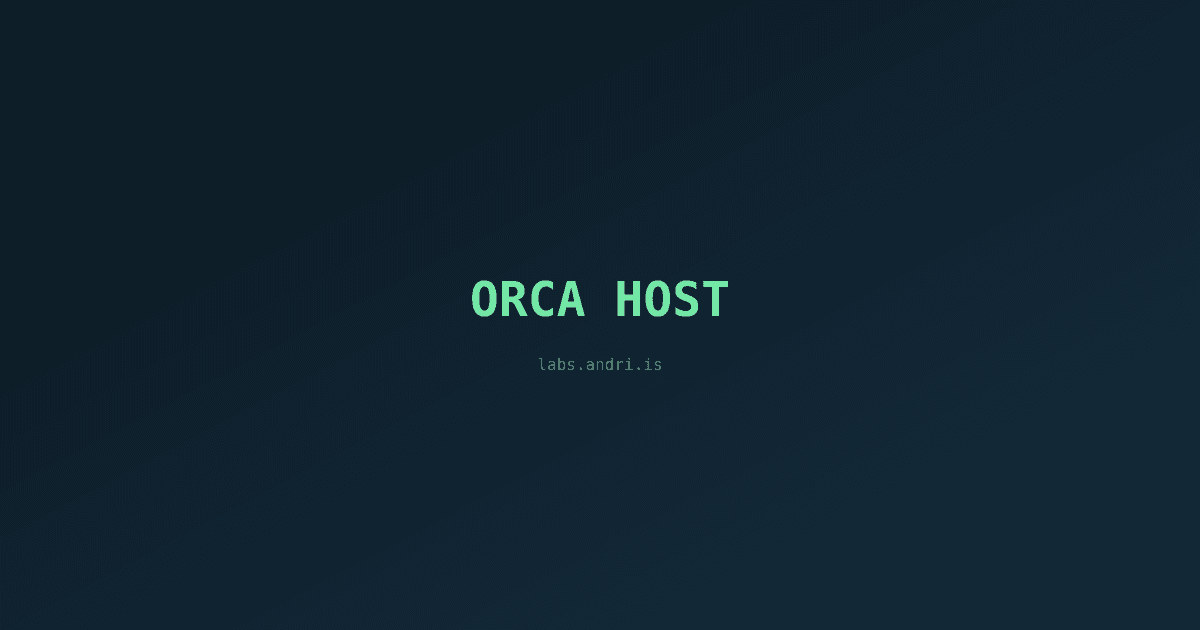 Screenshot of Orca Host